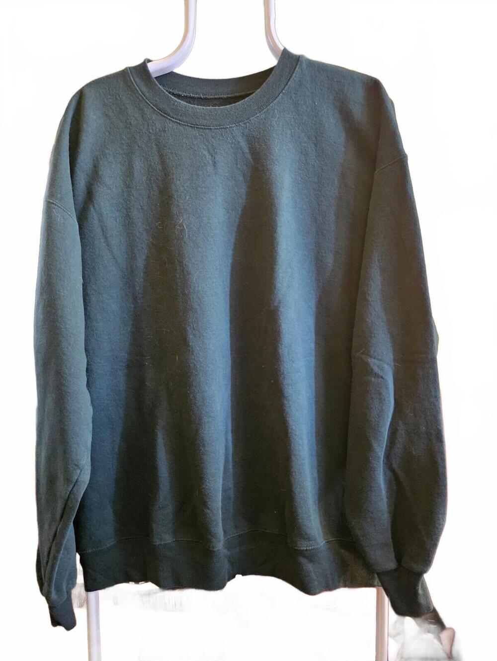 Vintage Mens XL Crewneck Sweatshirt Hanes Green Blank EUC